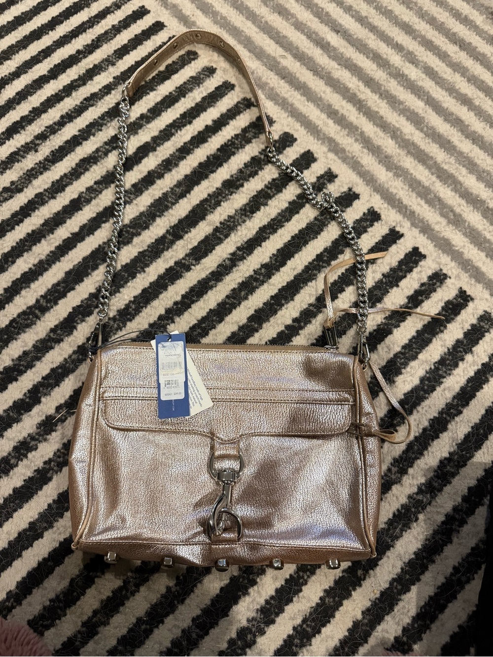 Rebecca Minkoff Metallic rose gold Pebbled Leather Crossbody - Picture 2 of 5
